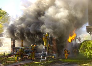 House Fire, Cambridge, Guernsey County, photo by Cambridge FD